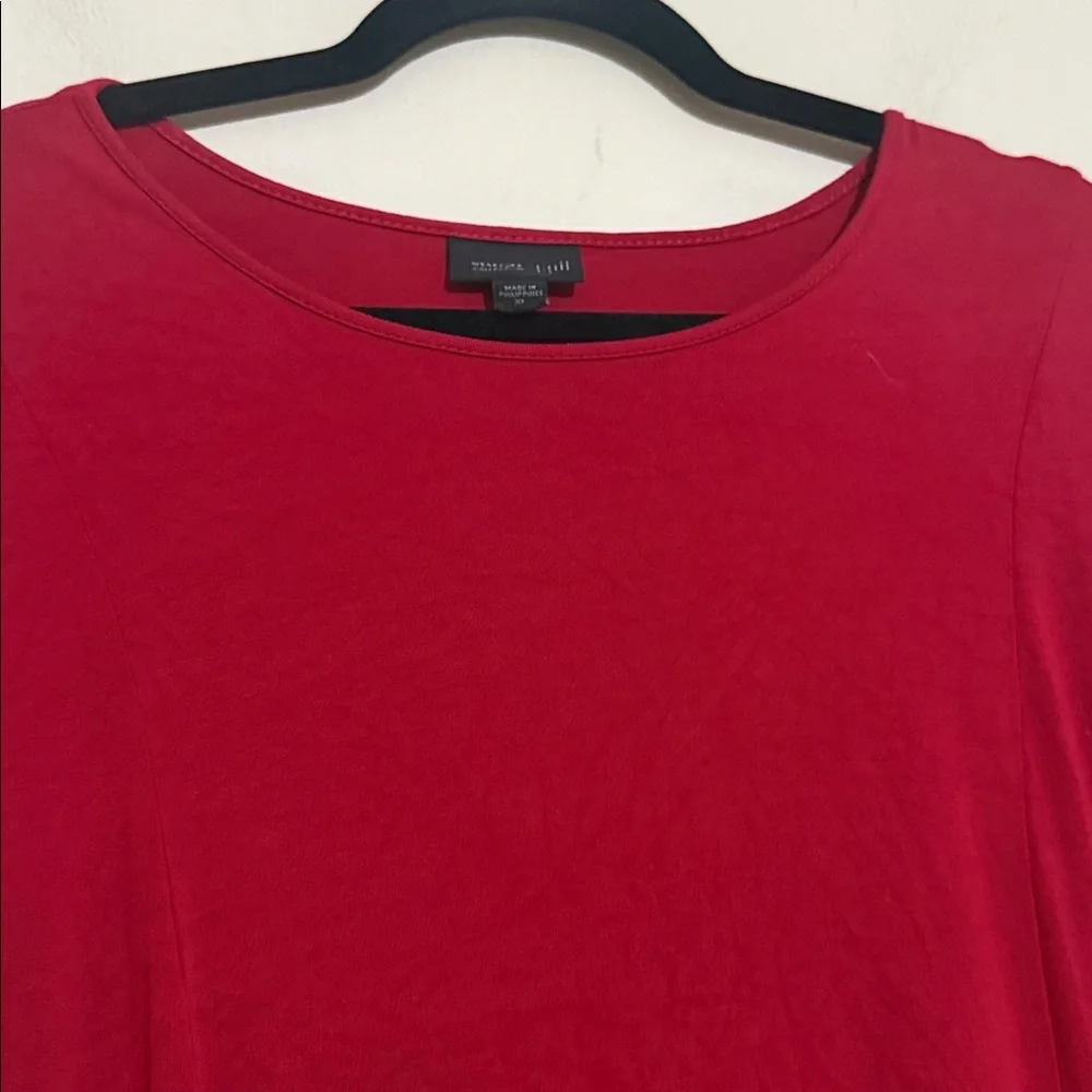 J. Jill Red Long Sleeve Top blouse women XL soft stretchy casual office soft - Picture 4 of 7